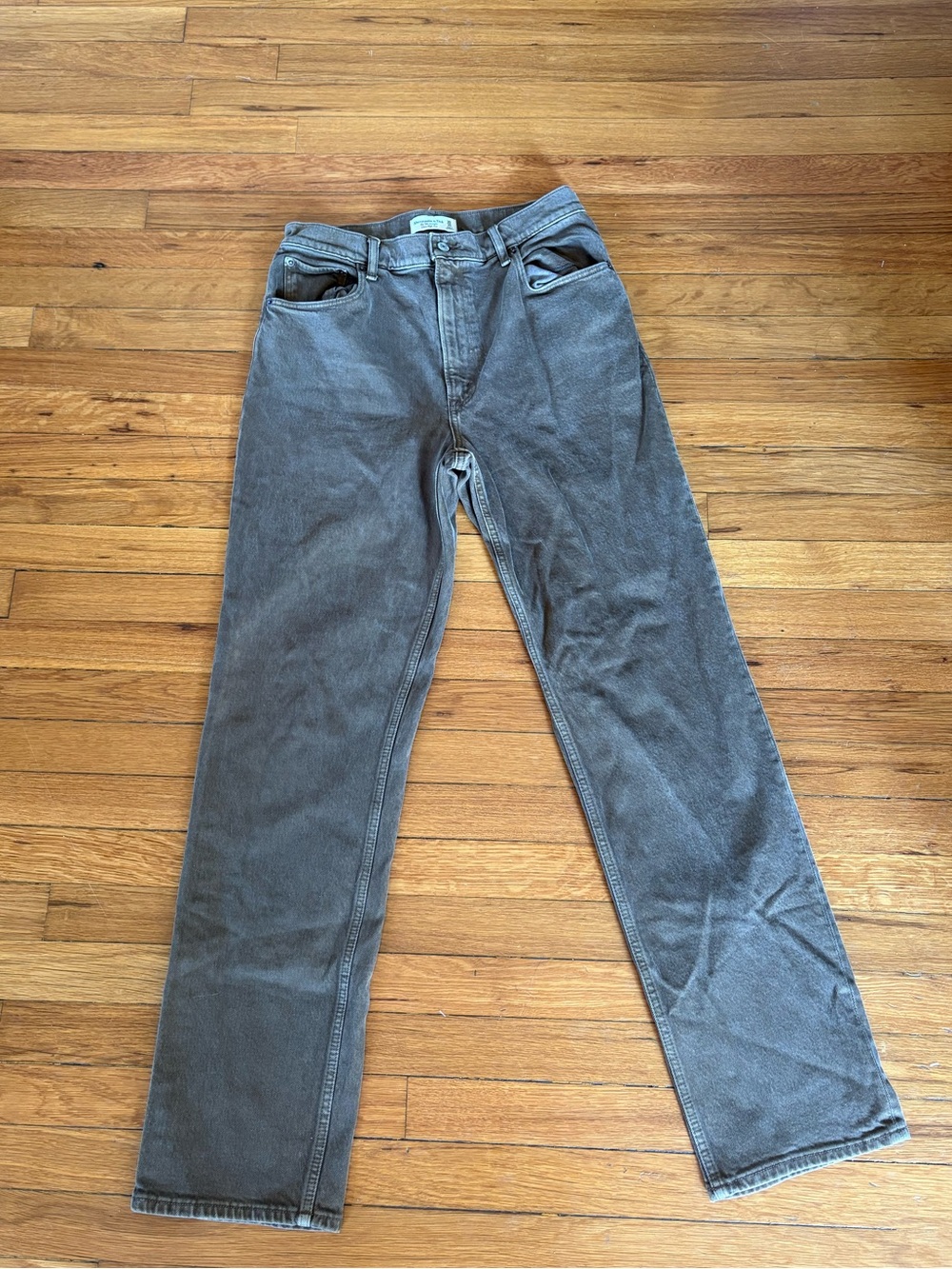 Abercrombie & Fitch Brown 90s Straight Ulta High Rise Jeans - Picture 6 of 6